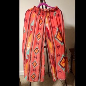 Fun Flowy Aztec Pants